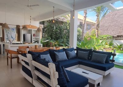 The Waterfall Villa Paje Living Space