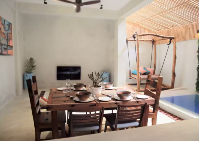 The Feel Free Villa Paje Dining