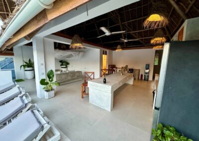 The Penthouse Villa Paje Kitchen, Lounge and day bed